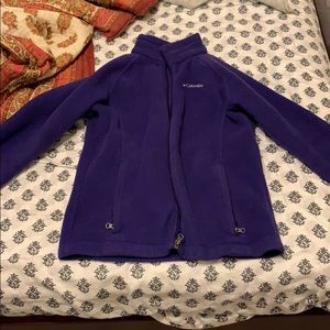 Purple Columbia Fleece Jacket Girls Large (14/16)